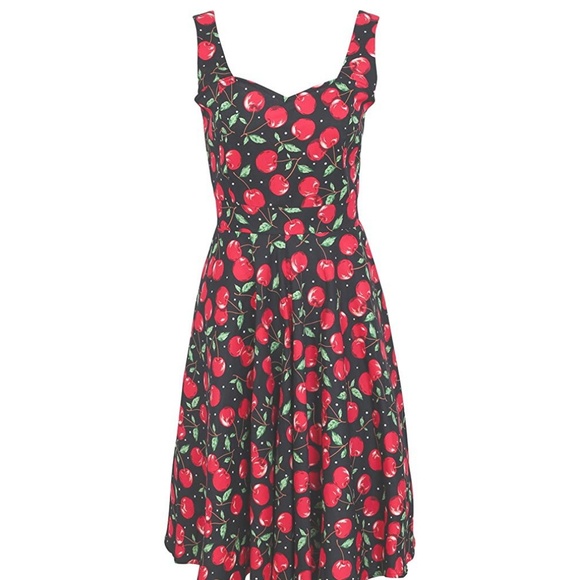 NWT 50s Retro Rockabilly Pinup Cherries Dress - Picture 4 of 6